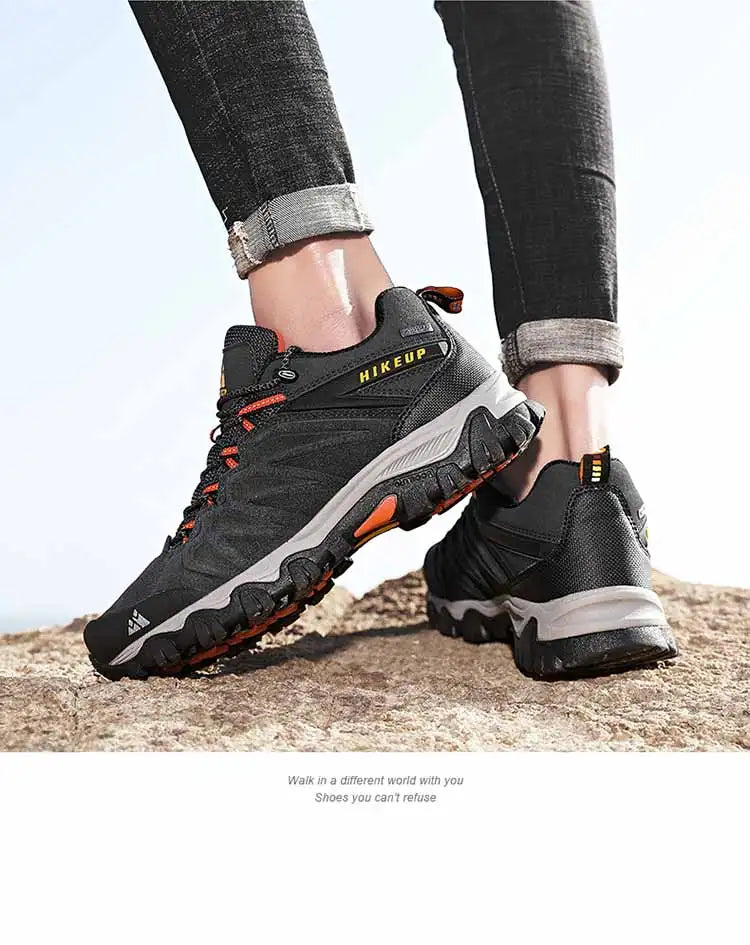 Scarpe Da Trekking In Pelle Di Alta Qualità Per Uomo Con Lacci Durevoli Per Attività All'Aperto
