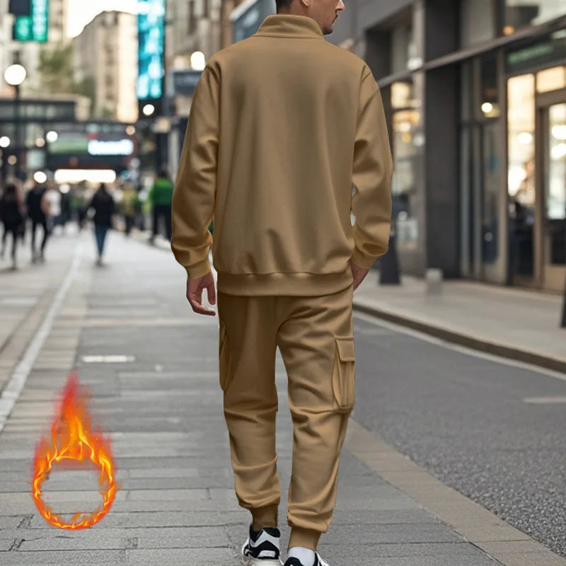 Pantaloni Sportivi Con Cerniera Calda In Velluto Da Uomo Casual Autunno Inverno 2024
