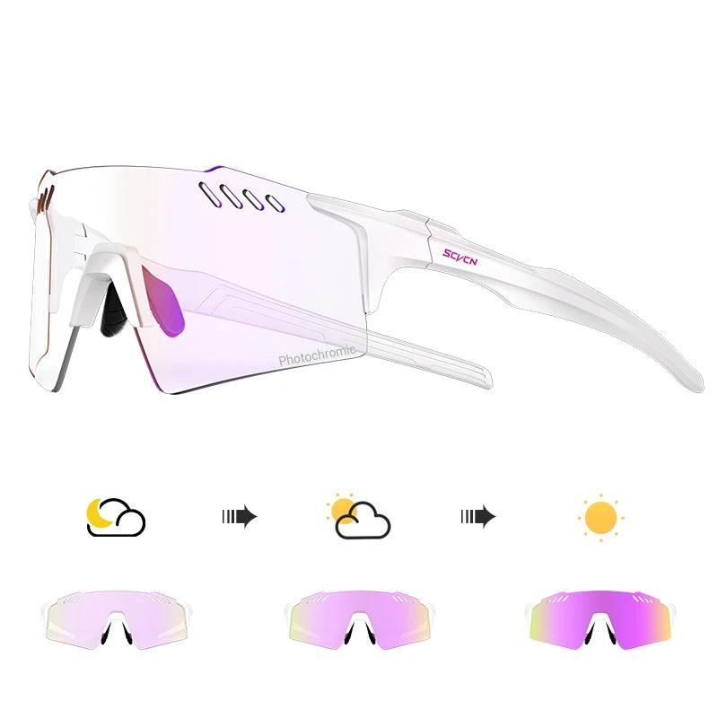 Occhiali Fotocromatici UV400 Per Ciclismo MTB Equitazione All Apertto Multisport Guida Golf Campeggio