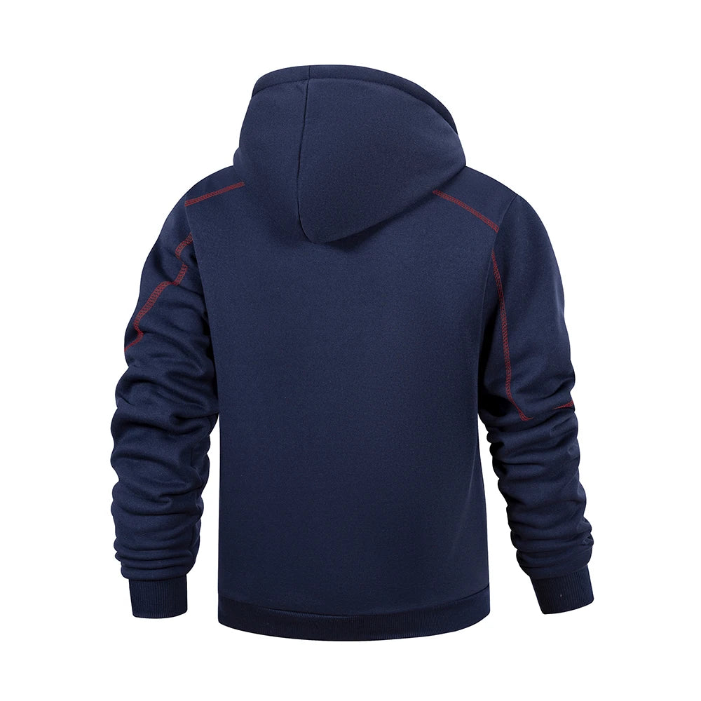 Felpa Con Cappuccio Sportiva Casual Con Cerniera Da Uomo Slim Fit Tinta Unita Cardigan Per Abbigliamento Sportivo Giacca