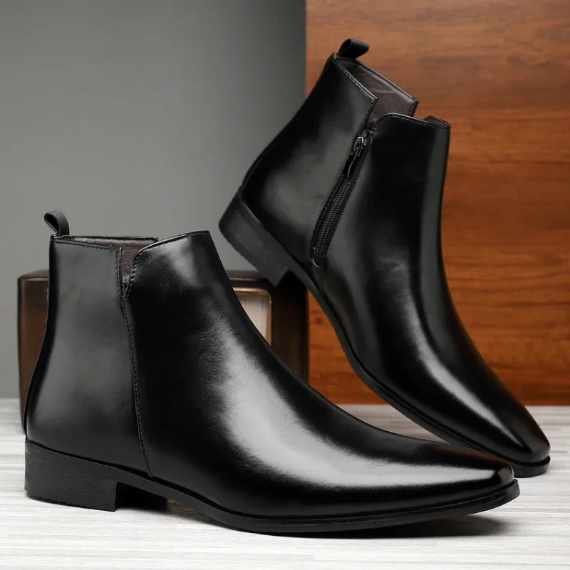 Stivali Da Uomo Classici Chelsea In Pelle Di Lusso Alti Alla Caviglia Eleganti E Casual Scarpe Da Uomo