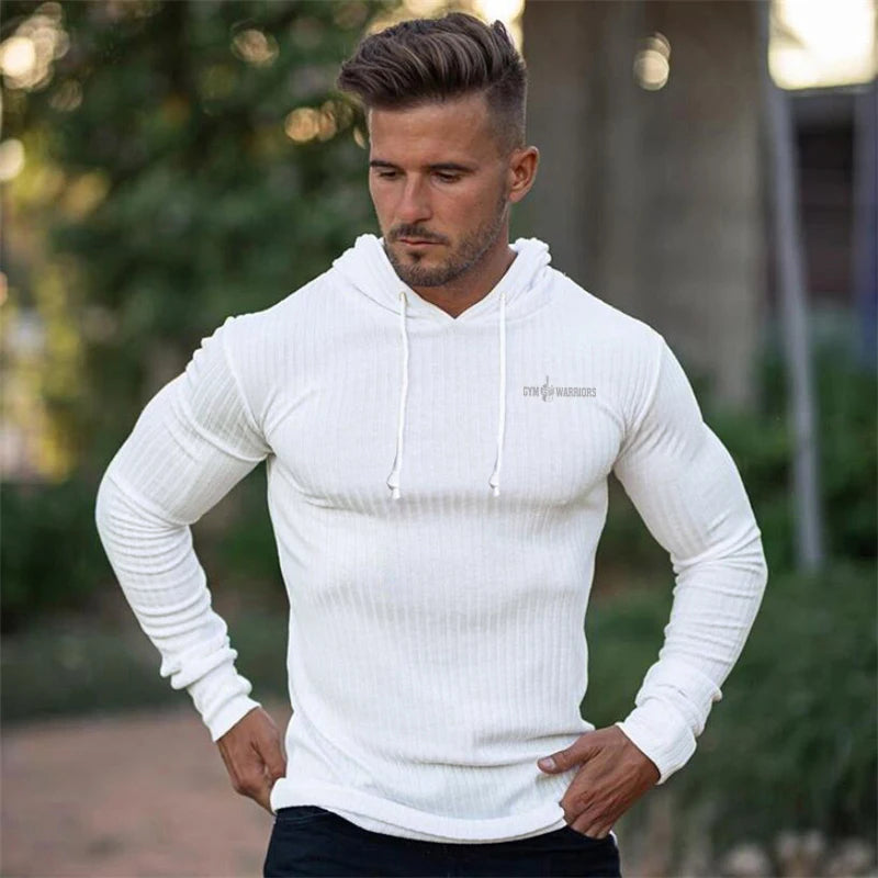 Maglia Uomo Con Cappuccio Sportiva Traspirante E Asciugatura Rapida Per Bodybuilding E Fitness Maniche Lunghe Autunno