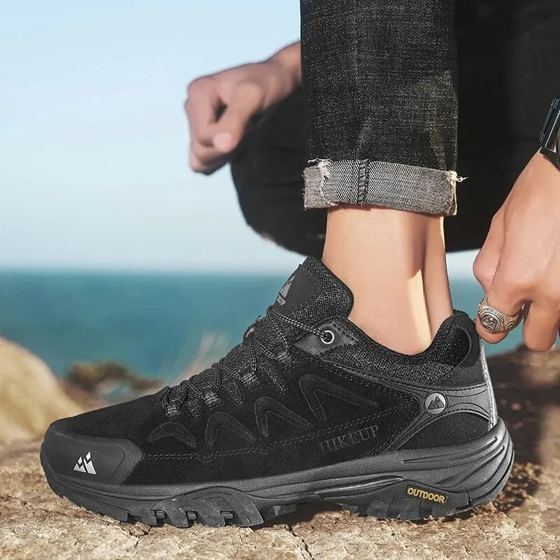 Scarpe Da Trekking Da Uomo In Pelle Hikeup Traspiranti Scarpe Da Ginnastica Da Trekking Turistiche Per Trail E Montagna