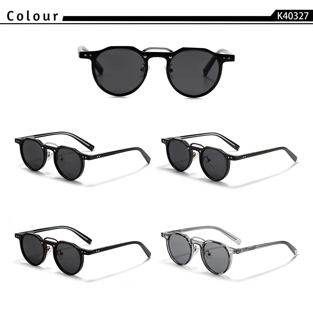 Occhiali Da Sole Punk Hip Hop Rotondi Da Uomo E Donna Montatura Premium UV400 Protezione Solare All Aperto Alla Moda