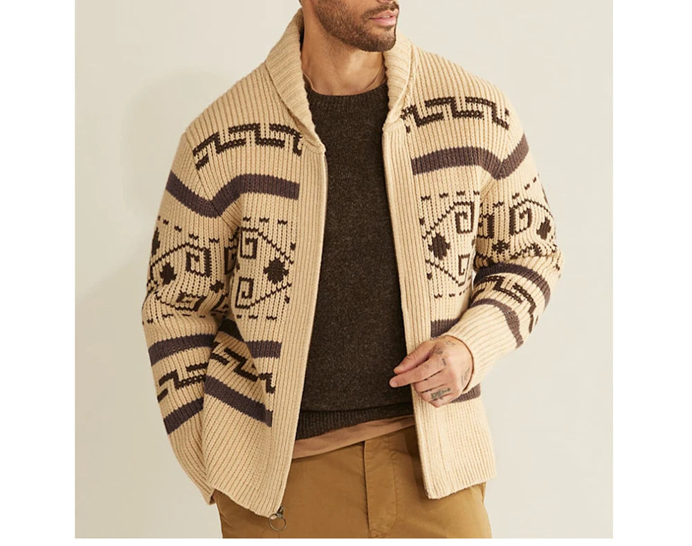 Cardigan Invernale Da Uomo In Maglia Lavorata Termico Caldo Abbigliamento Casual Moda Uomo YA2684