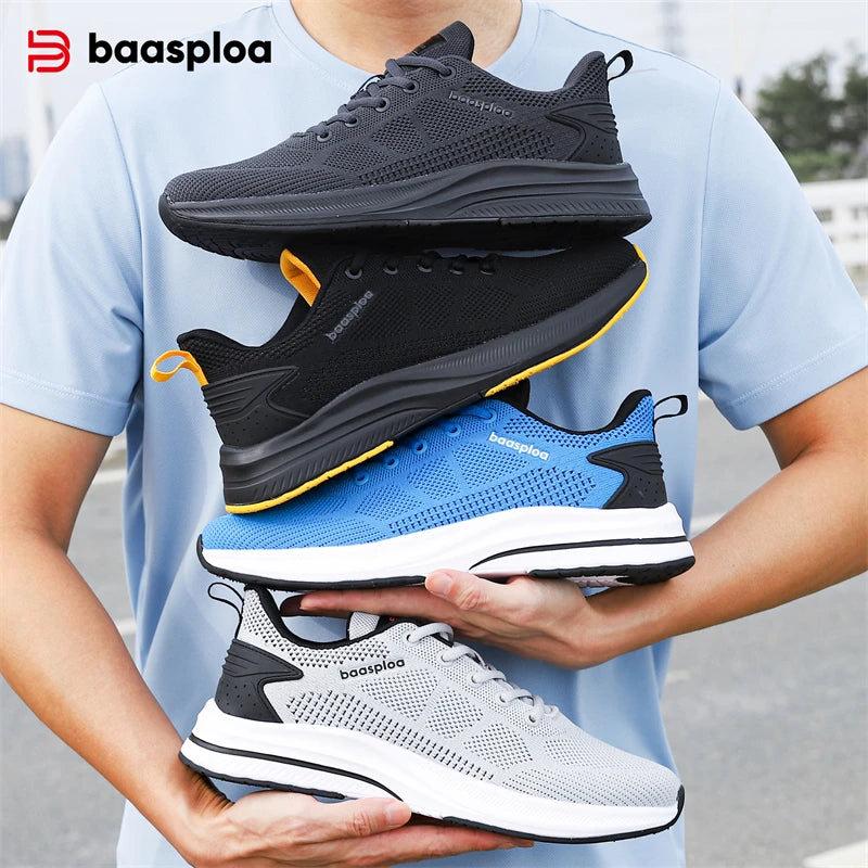 Baasploa Scarpe Da Corsa Uomo Traspiranti Leggere Comfort Massaggio E Aumento Altezza Design Moderno Per Esterni