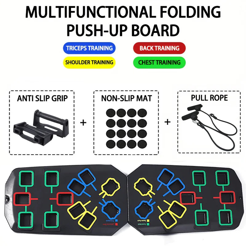 Set Di Tavole Push Up Multifunzionali Portatili Con Manici Per Allenamento Petto Addome Braccia Schiena Fitness