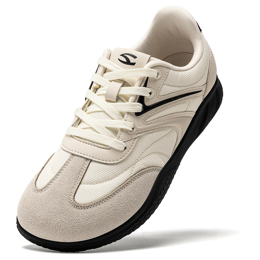 Hobibear Scarpe Minimaliste In Pelle Sintetica A Calzata Larga Sneakers Retro Allacciate Per Uomo E Donna Traspiranti