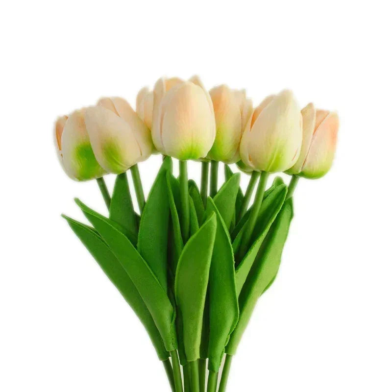 10 pezzi di fiori artificiali di tulipano, bouquet al tocco reale, fiori finti, decorazione per forniture di nozze, decorazioni per la casa, fiori di San Valentino