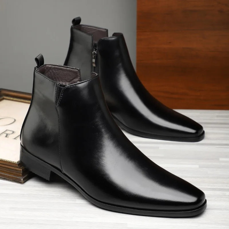 Stivali Da Uomo Classici Chelsea In Pelle Di Lusso Alti Alla Caviglia Eleganti E Casual Scarpe Da Uomo