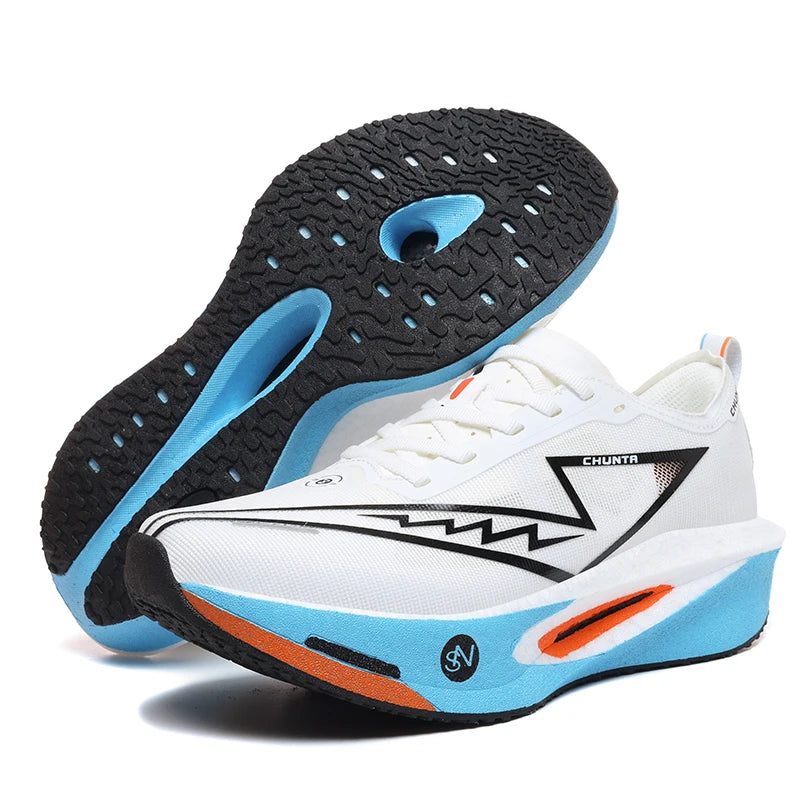 Scarpe da Corsa Unisex con Piastra in Carbonio Traspiranti Leggere Comode Antiscivolo Sneakers Chunta