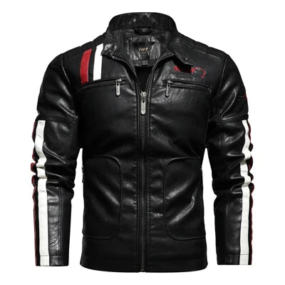 Dimusi Giacche Invernali Uomo In PU Stile Moto Vintage Cerniera Ecopelle Biker Con Cappuccio Nero Blu Rosso Vino