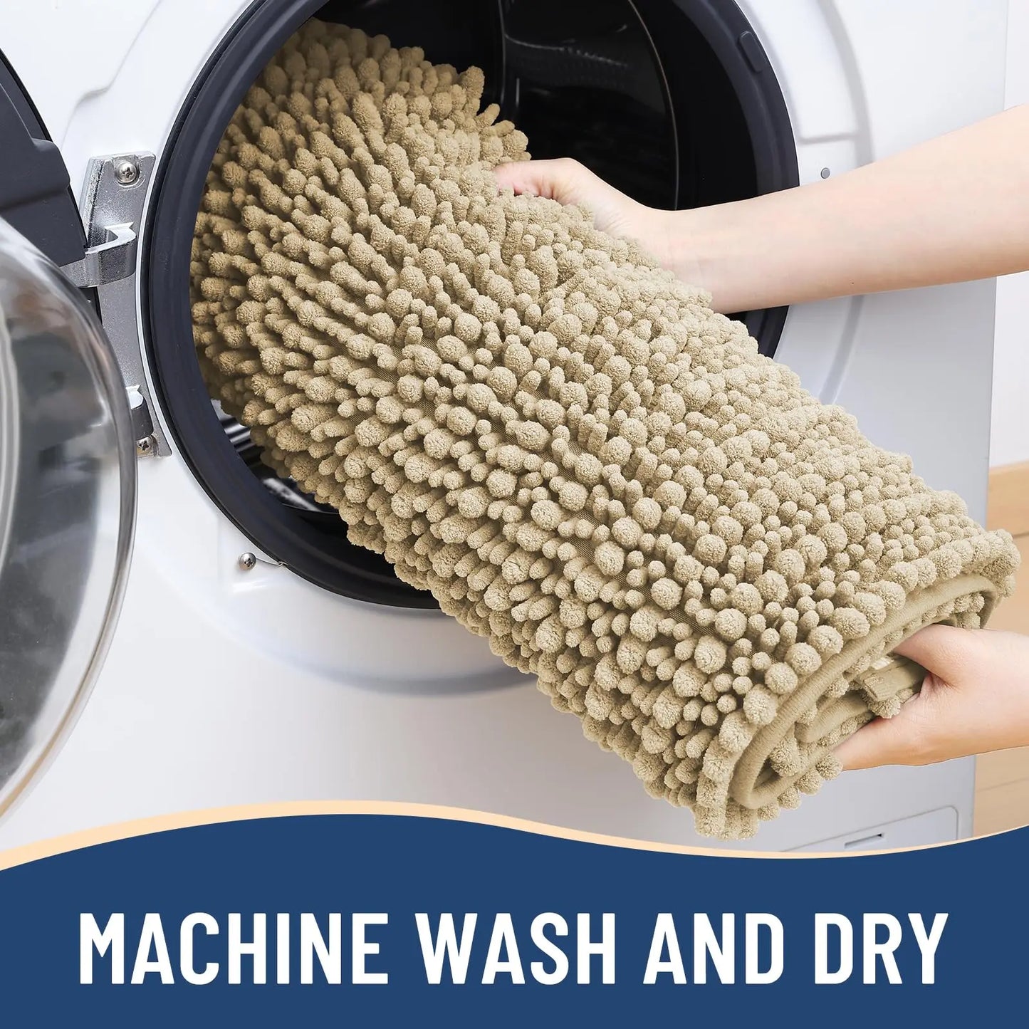 Kitinjoy Tappetino Da Bagno Lusso Assorbente Morbido E Spesso In Peluche Antiscivolo Grande Per Doccia
