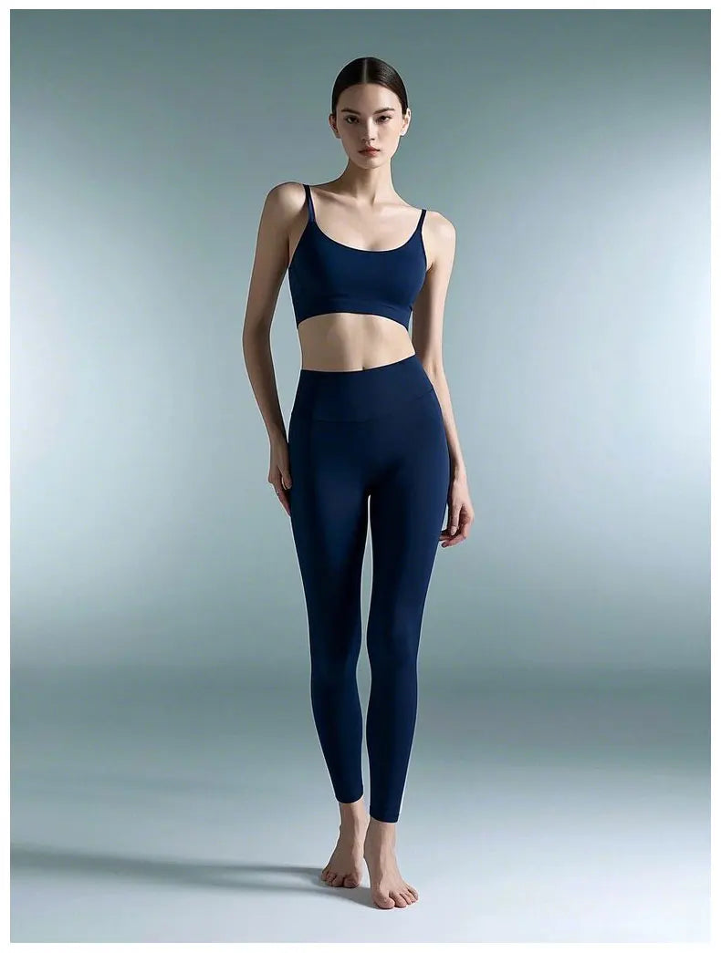 Pantaloni Da Yoga Vita Alta Per Donne Elasticizzati Quattro Direzioni Asciugatura Rapida Per Corsa Ciclismo Palestra
