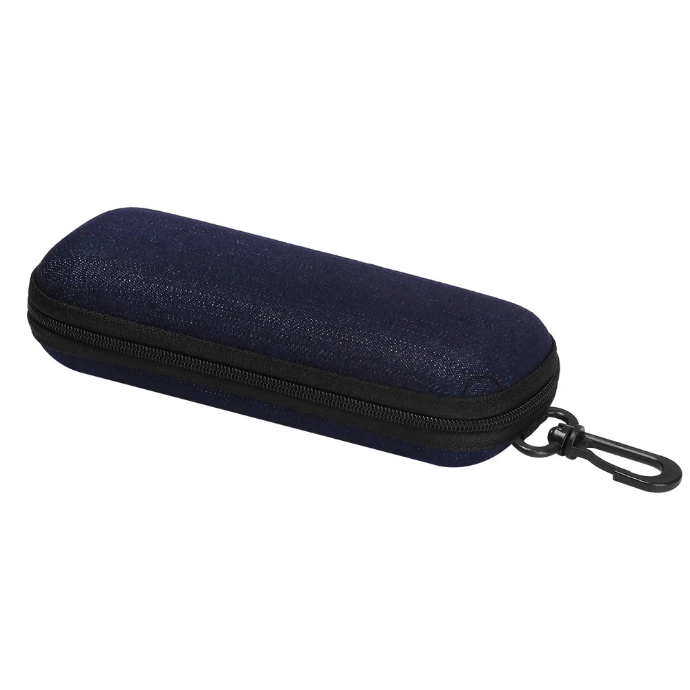 Custodia Per Occhiali In Denim Con Cerniera Scatola Portatile Per Occhiali Da Sole E Da Lettura