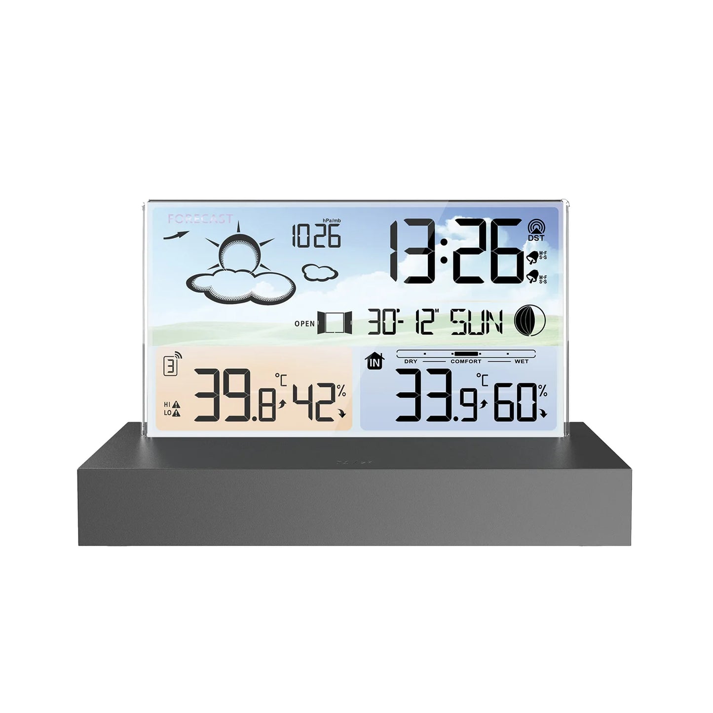 Stazione Meteorologica Digitale Misuratore Umidità Temperatura Sveglia Avviso Gelo Igrotermografo Interni Esterni