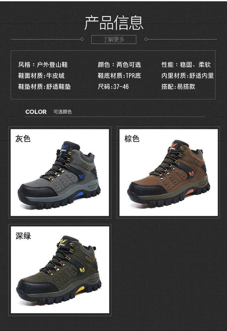 Scarponi Da Trekking Unisex Alla Caviglia Plus Size Outdoor 2025 Montagna Deserto Impermeabili Traspiranti