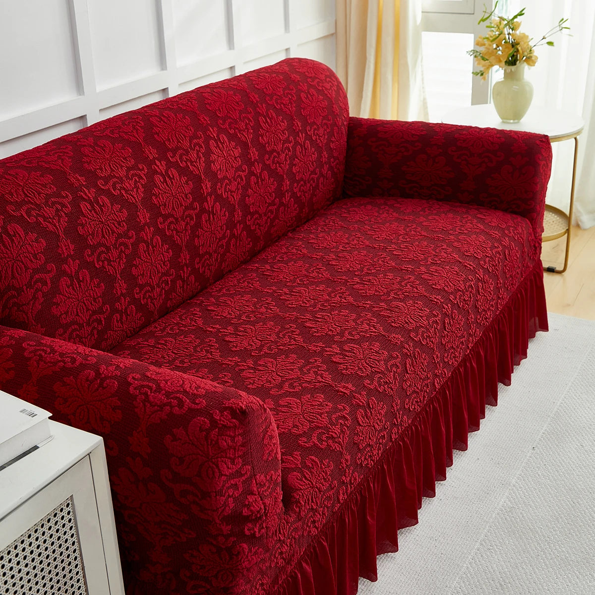 Fodera Divano A Fiori Stile Europeo Jacquard Copridivano Antiscivolo Protezione Per Mobili Soggiorno Decorazioni Casa