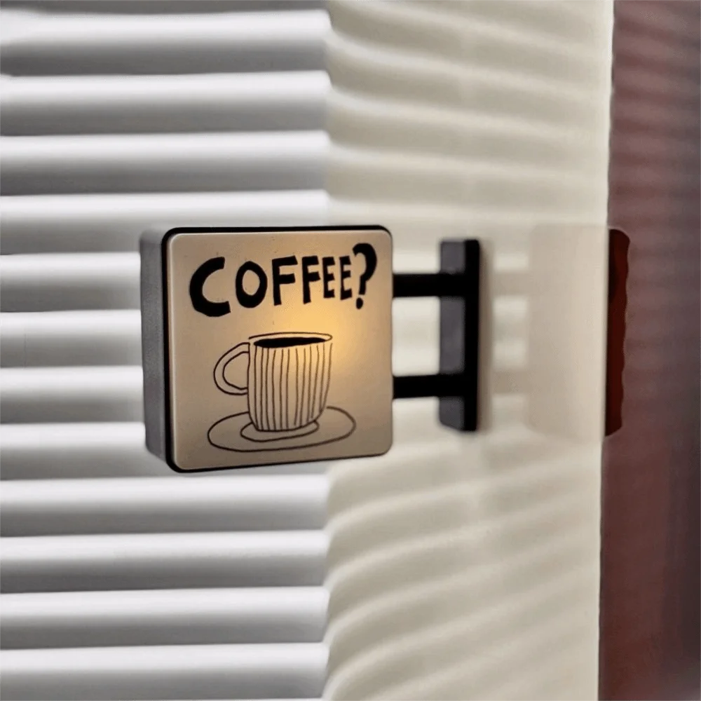 Insegna Luminosa Creativa Per Angolo Caffè Magnete Per Frigorifero Stile Retrò Con Luce Soffusa Decorativa
