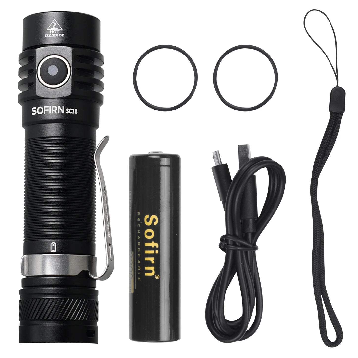 Sofirn SC18 1800lm Torcia EDC USB C Ricaricabile SST40 LED 18650 Ottica TIR Lente Lanterna Indicatore di Alimentazione