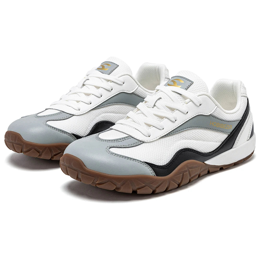 Hobibear Scarpe Da Trekking A Piedi Nudi Unisex Wide Fit Trail Running Scarpe Retrò In Pelle Artificiale Zero Drop