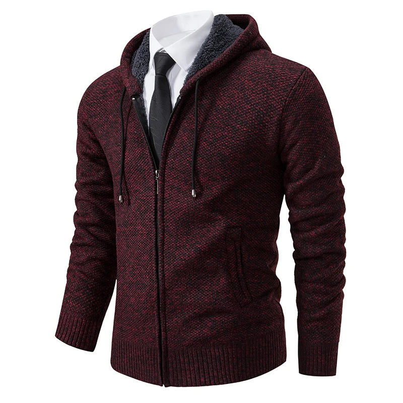 Cappotto Sportivo Casual Da Uomo In Jersey Autunno Inverno Con Colletto Alla Coreana E Cerniera Frontale In Pile