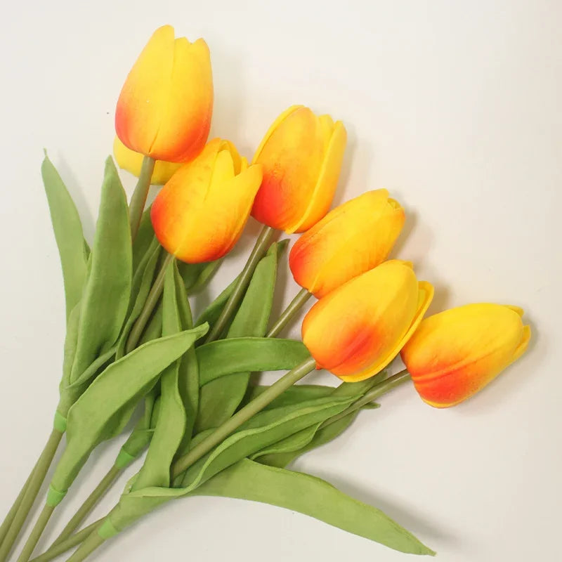 10 pezzi di fiori artificiali di tulipano, bouquet al tocco reale, fiori finti, decorazione per forniture di nozze, decorazioni per la casa, fiori di San Valentino