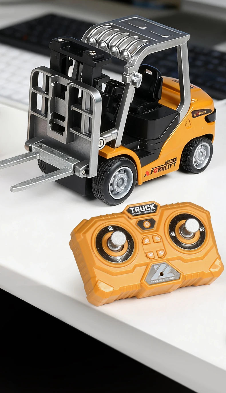 Teeggi 1 64 Mini RC Forklift Telecomandata Giocattolo Per Bambini Regalo Perfetto Con Controllo Remoto Preciso