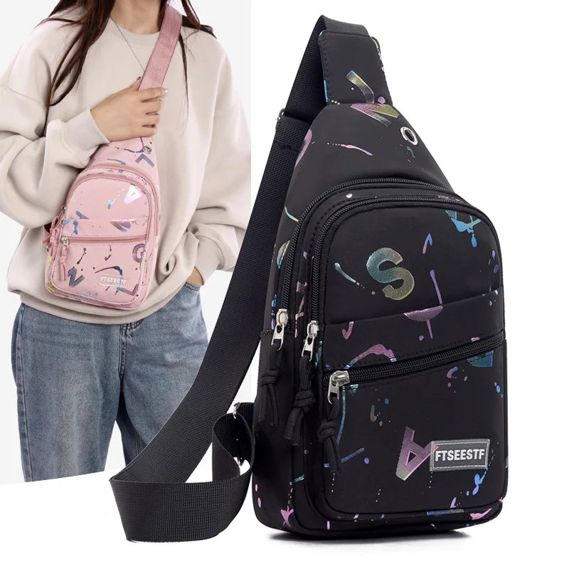 Nuova Borsa Da Petto Per Donna Leggera Con Tracolla Multistrato E Pratica Per Smartphone