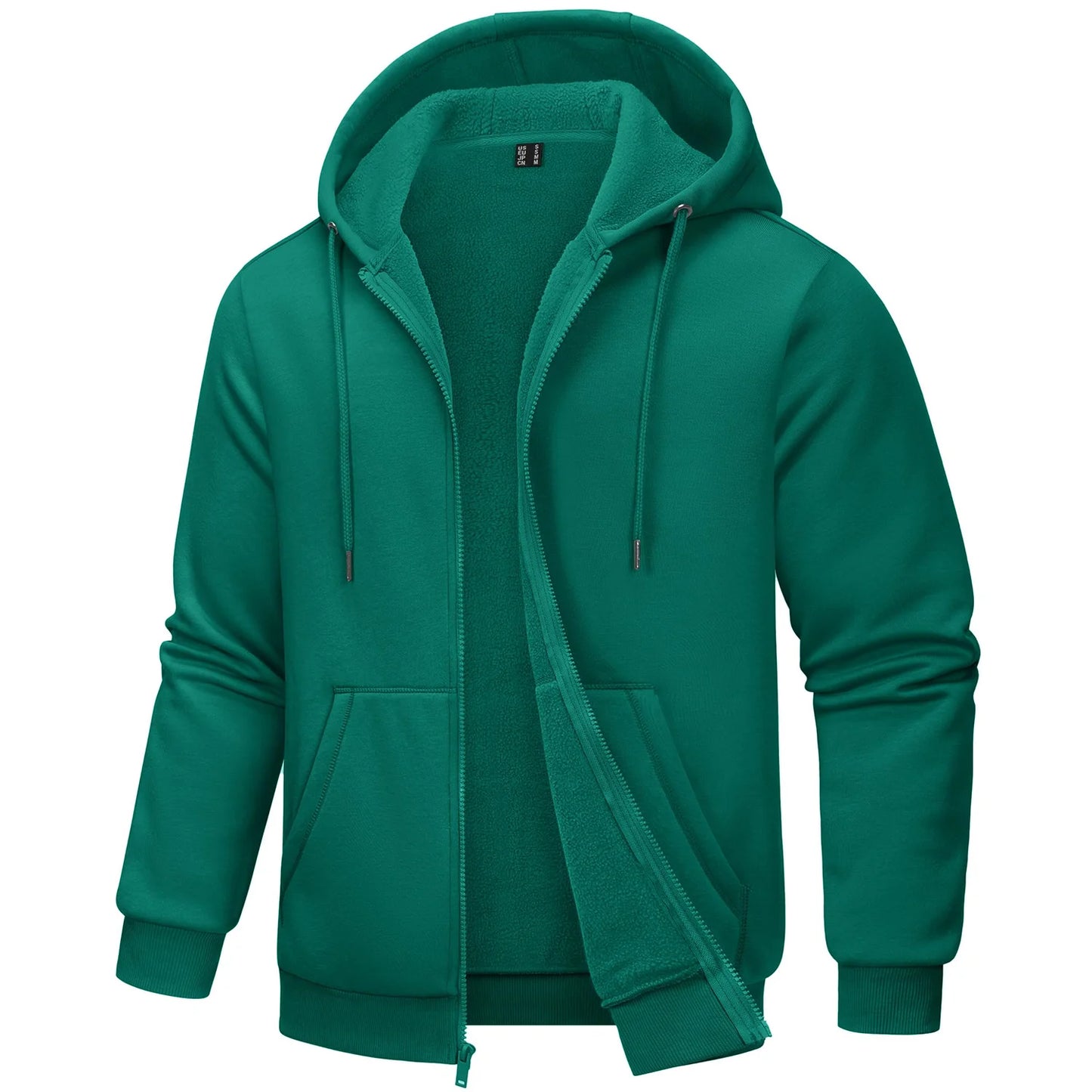 Tacvasen Felpa Con Cappuccio Uomo In Pile Con Tasche Grandi Con Zip Intera Casual Sportivo Per Running Escursionismo