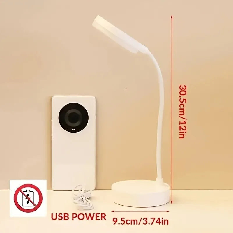 Lampada Da Scrivania LED Flessibile Con Dimmer A Tre Livelli USB Luce Bianca Calda Per Casa Ufficio Studio