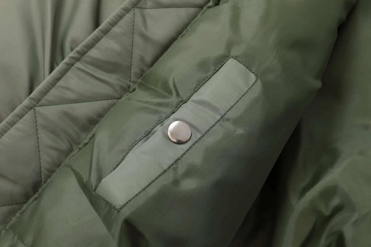 Cappotto Invernale MA1 Verde Salvia Pilota Nylon Imbottito Bomber Vintage Uomo Giacca Da Volo Giappone