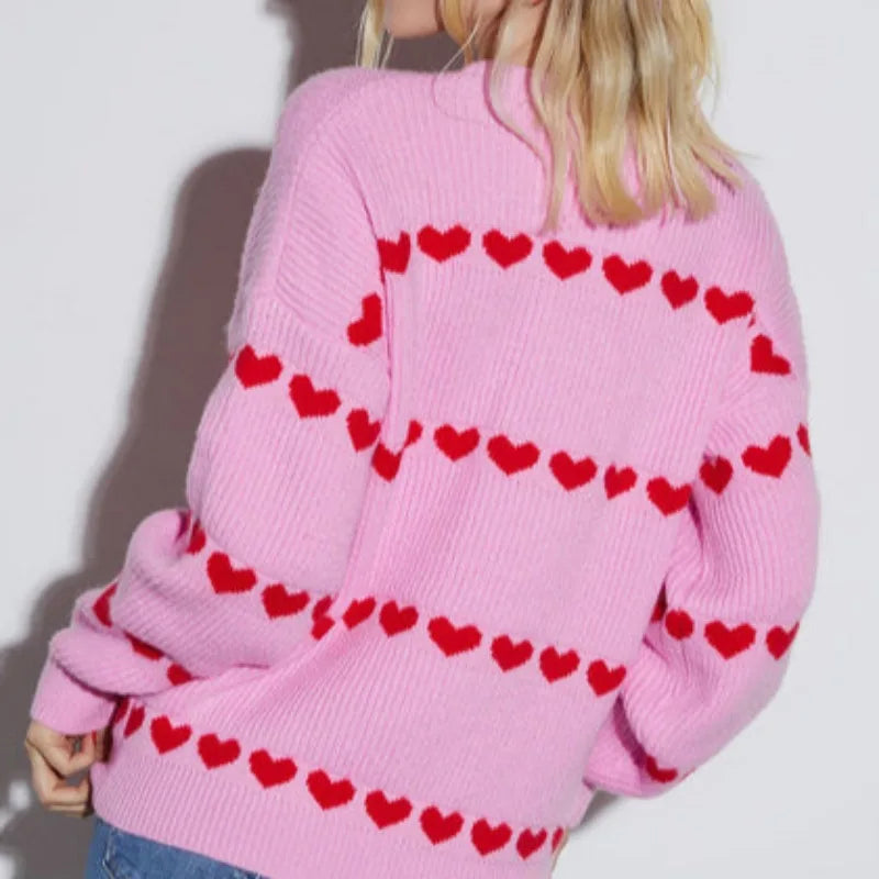 Pullover Lavorati A Maglia Casual Allentati Donna Autunno Inverno Collo A O Manica Intera Moda Street