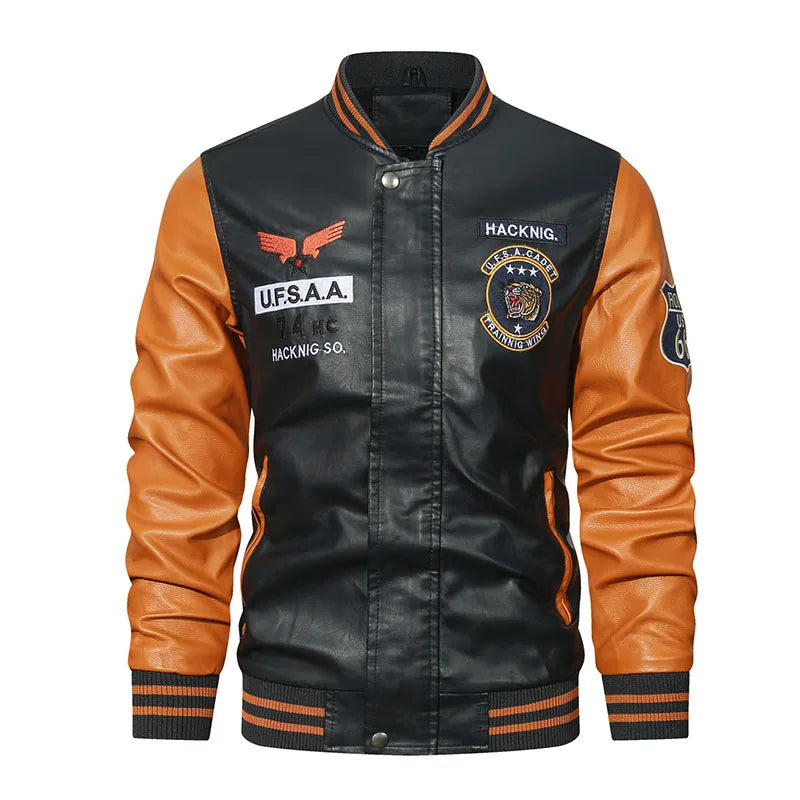 Inverno Nuove Giacche Di Pelle Uomo Con Pile Spesso Colore Solido Colletto Alla Coreana Moda All Aperto Tenere In Caldo