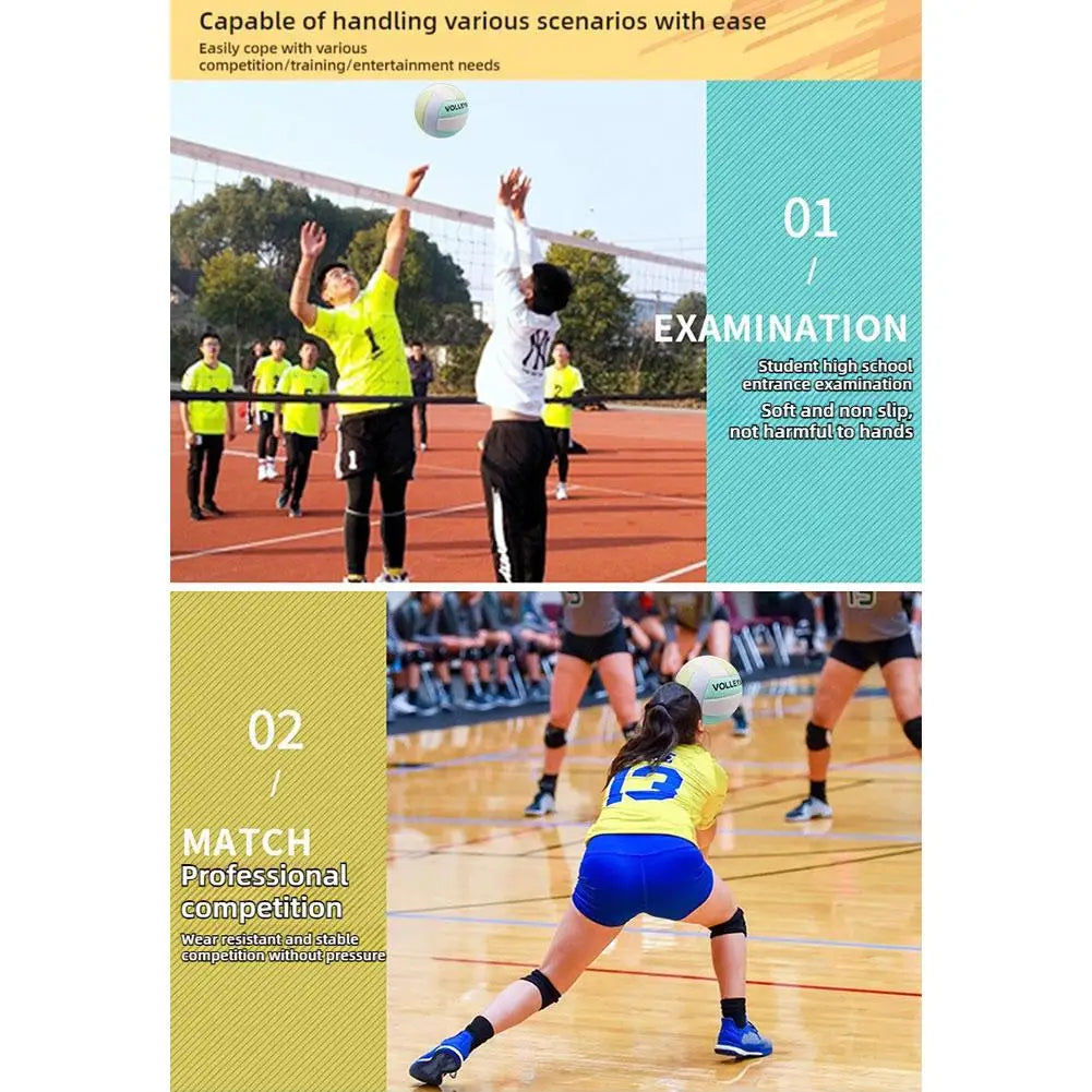 Nuovo Pallone Da Pallavolo Ufficiale Misura 5 Per Allenamento Indoor Outdoor Beach Volley Principianti Spedito Sgonfio
