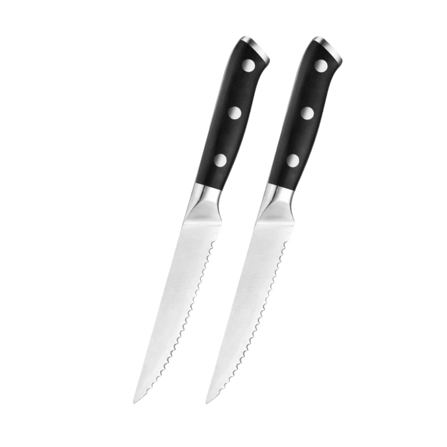 Set Di Coltelli Da Bistecca Seghettati In Acciaio Inox Con Manico In Abs Per Uso Domestico A Tavola 1 2 4 6 Pezzi
