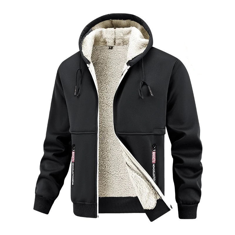 Felpa con Cappuccio per Animali in Pile Foderata Sherpa Spessa Giacca con Cerniera Pesante