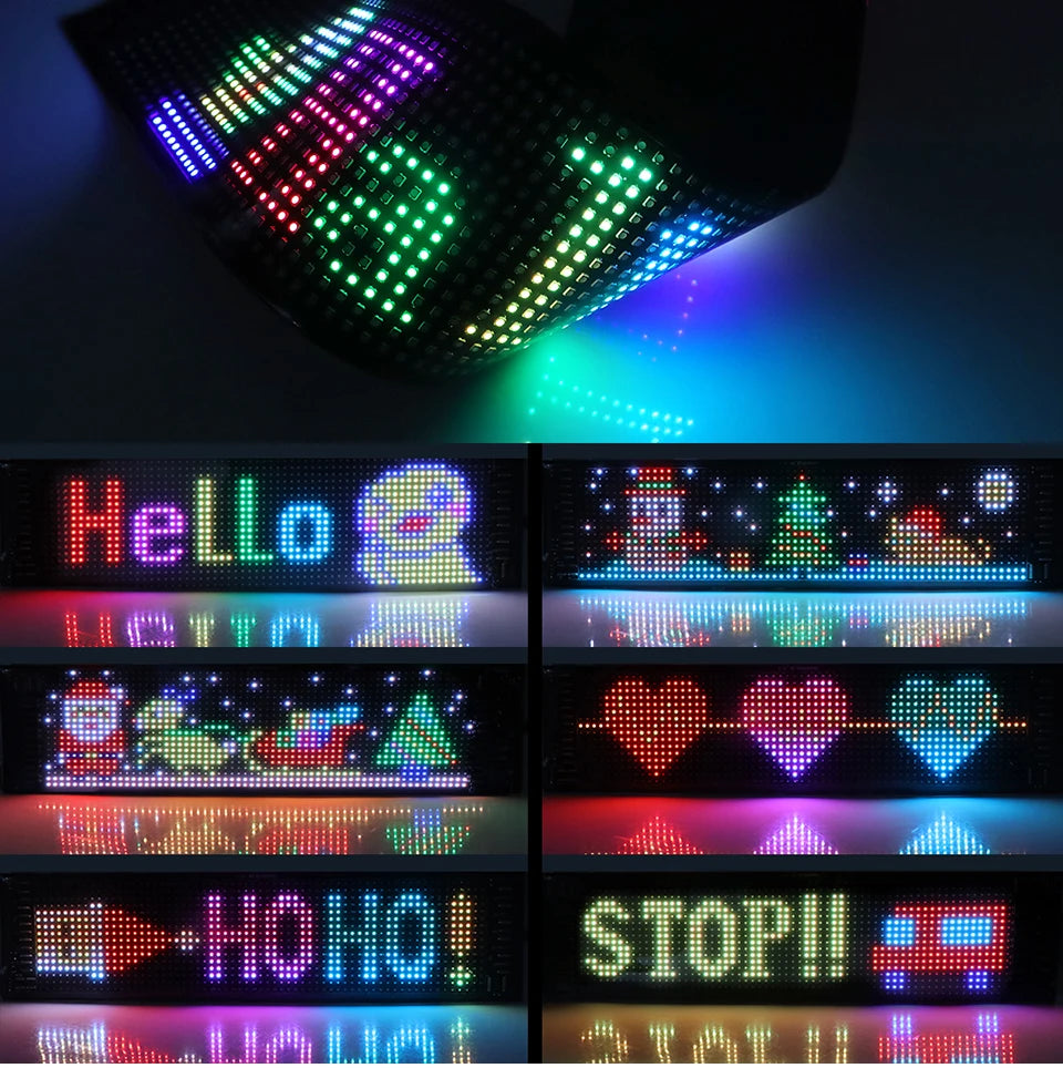 Pannello Pixel A Matrice 16x96 LED Per Insegne Pubblicitarie Scorrimento Luci Controllo App Bluetooth USB 5V