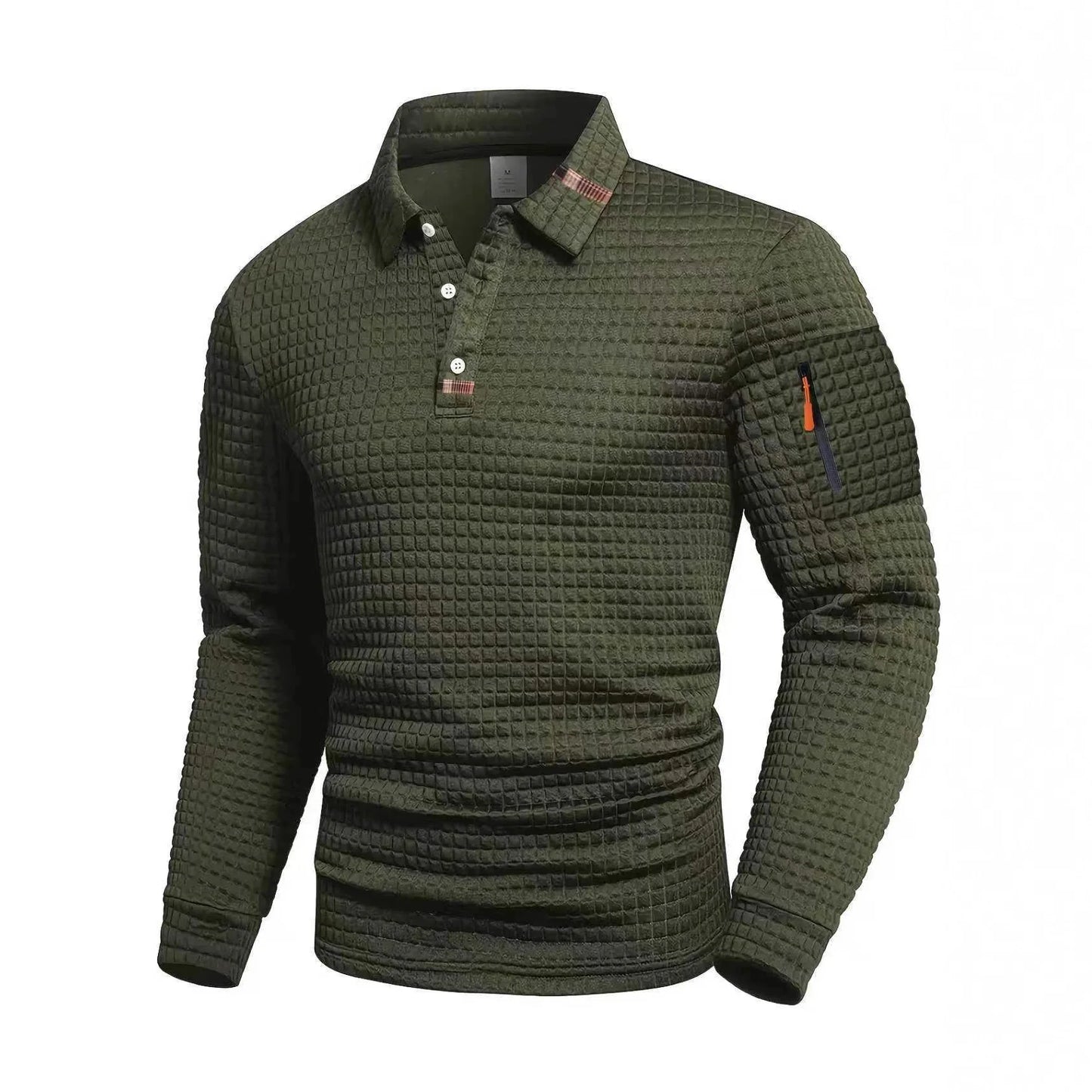 Polo Uomo 2025 Alta Qualità Autunno Inverno Patchwork Quadretti Con Vera Tasca Senza Braccioli