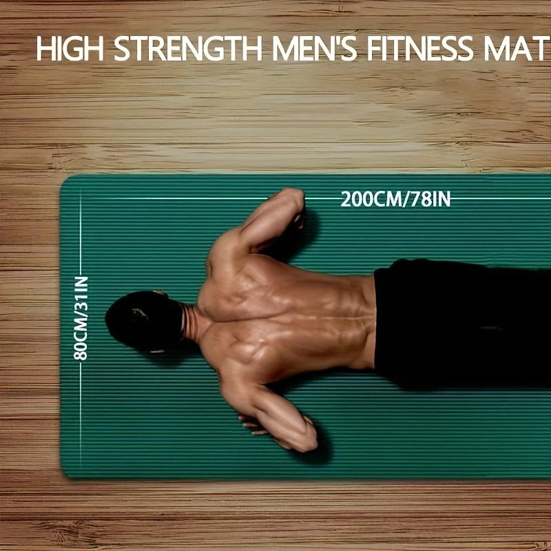 Tappetino Da Yoga NBR Spesso 15/20 Mm Antiscivolo Per Esterni 200x80 Cm Esercizio Palestra Allenamento Fitness
