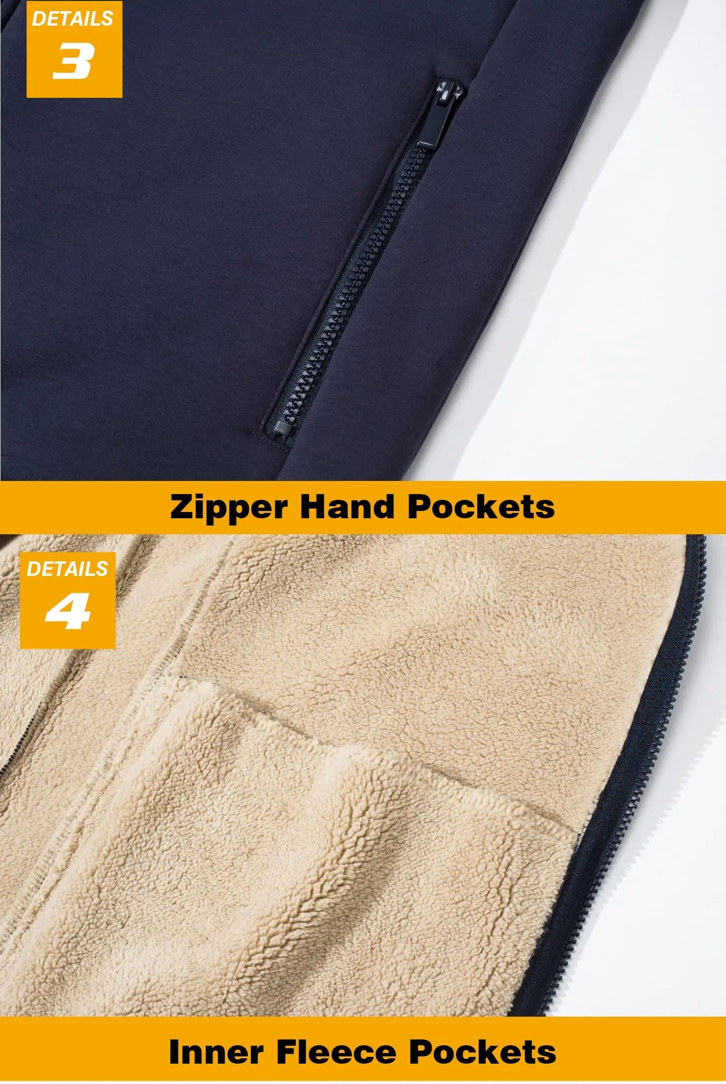 Tacvasen Felpa Con Cappuccio In Pile Sherpa Da Uomo Invernale Antivento Con Zip Capispalla Casual Sportivo