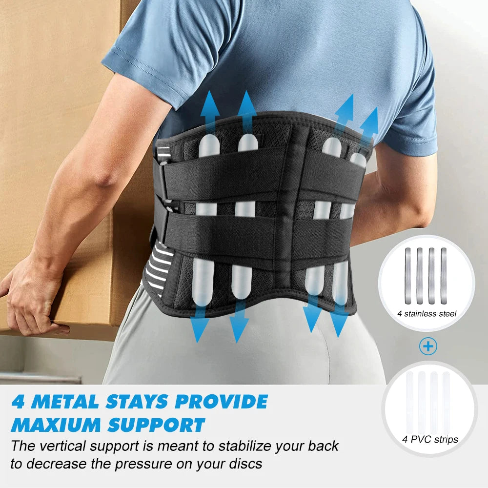 Tutore Lombare 3D Pad Rete Morbido Traspirante Tessuto Per Dolore Lombare Ernia Del Disco Sciatica