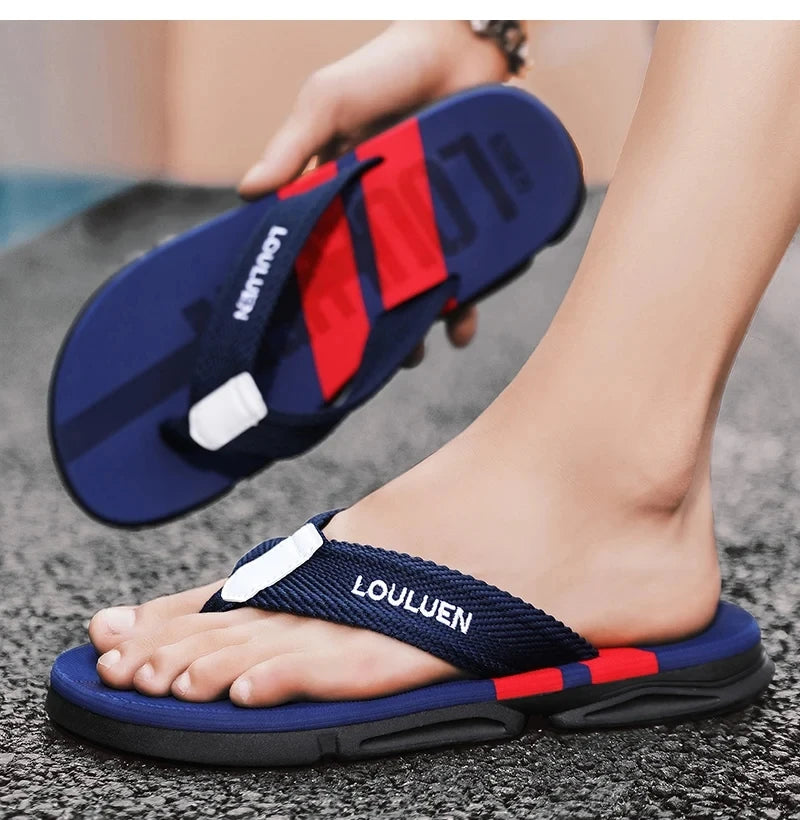 Infradito da Uomo di Moda Alta Qualità Pantofole da Spiaggia Antiscivolo Traspiranti Casual Estive