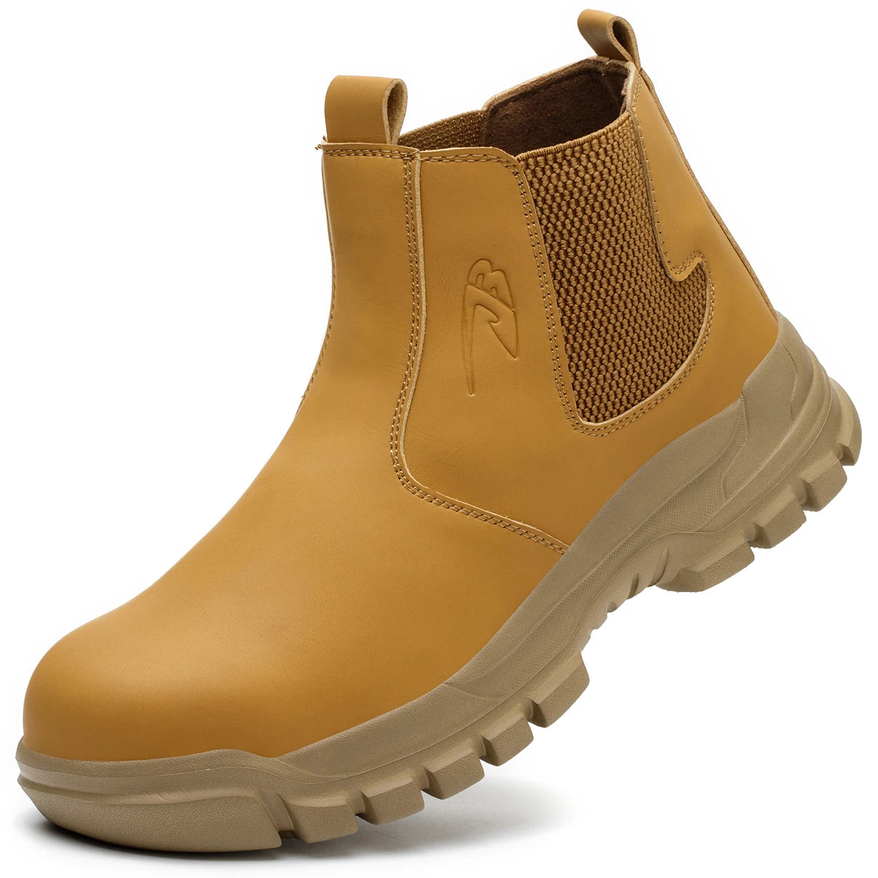 Scarpe Da Lavoro Antinfortunistiche Resistenti All Acqua Uomo Stivali In Pelle Con Testa In Acciaio Marrone