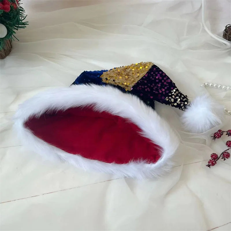 Cappello Di Babbo Natale Lungo In Peluche Unisex Rosso Per Natale Capodanno Decorazioni Festeggiamenti Regali