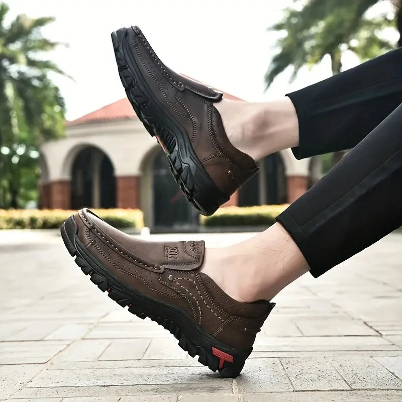 Scarpe Da Uomo In Pelle Fatte A Mano Slip On Mocassini Casual Outdoor Antiscivolo Per Passeggiata