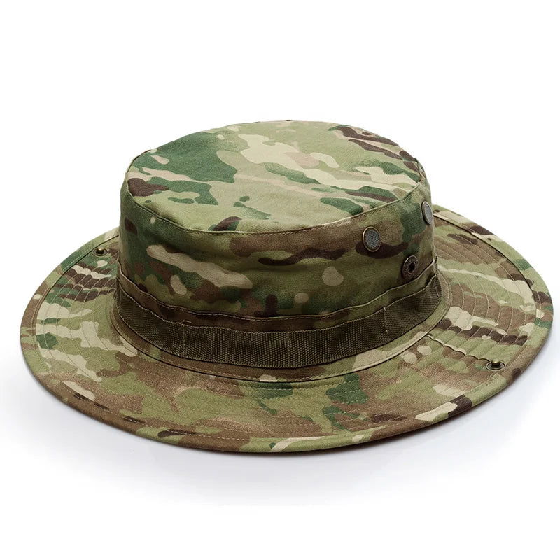 Cappello Boonie Da Pescatore Camouflage All Aperto Protezione Solare Per Esterni Caccia Escursionismo Arrampicata AF056