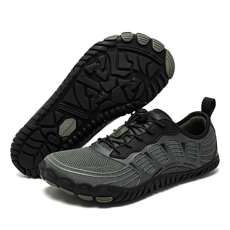 HOBIBEAR Scarpe Da Ginnastica Traspiranti Con Fascia Elastica Punta Larga Per Uomo E Donna Spiaggia