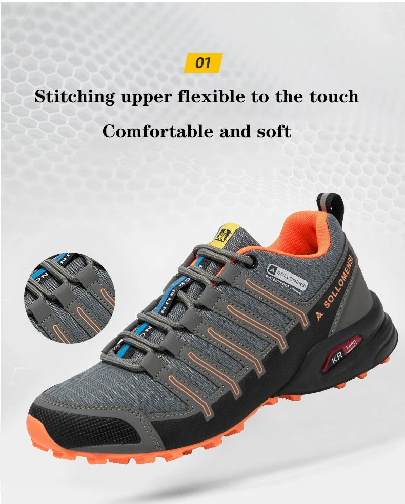Scarpe Da Trekking Impermeabili Uomo Traspiranti Da Esterni Viaggio Allenamento Tattiche Ciclismo Senza Serratura