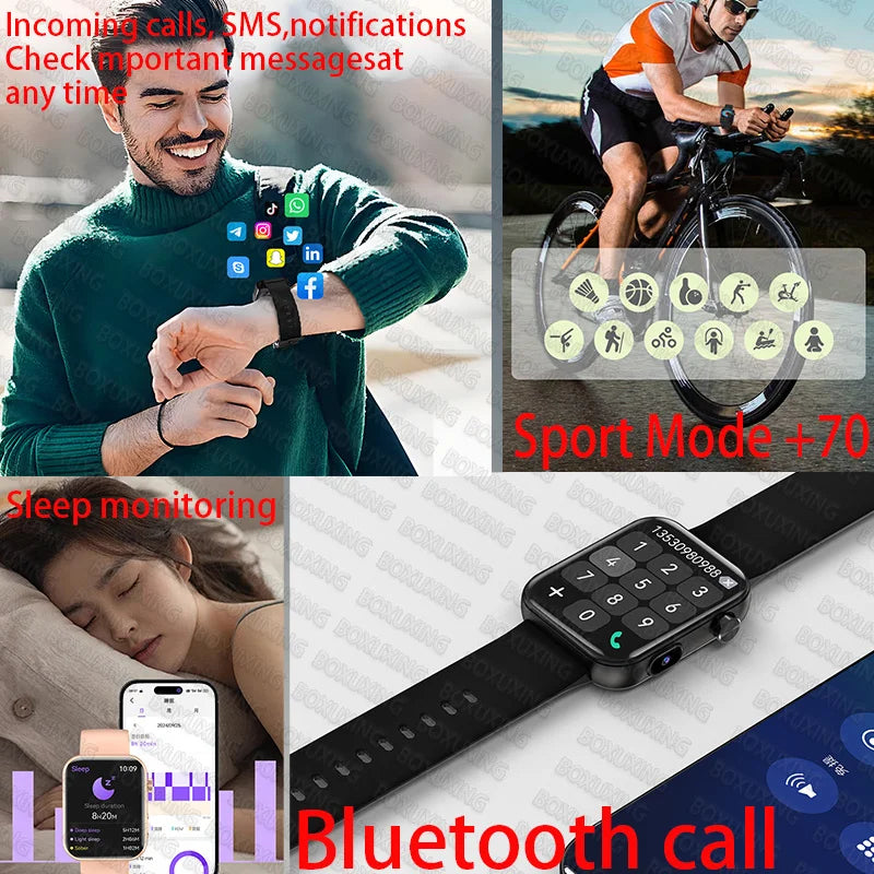 Smartwatch Con Fotocamera Registrazione Video Sincronizzazione Telefono Memoria Ampia Bluetooth Chiamate Musica 2025